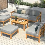 Livsip Outdoor Sofa Set Lounge Patio Set 8 Pieces - Top-Down View