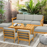 Livsip Outdoor Sofa Set Lounge Patio Set 8 Pieces - Close-Up Angle