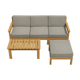 Livsip 5PCS Outdoor Furniture Sofa Set Lounge Setting - Side View