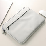 Large 15 inch Laptop Sleeve ERATO - GREY - Top-Down View