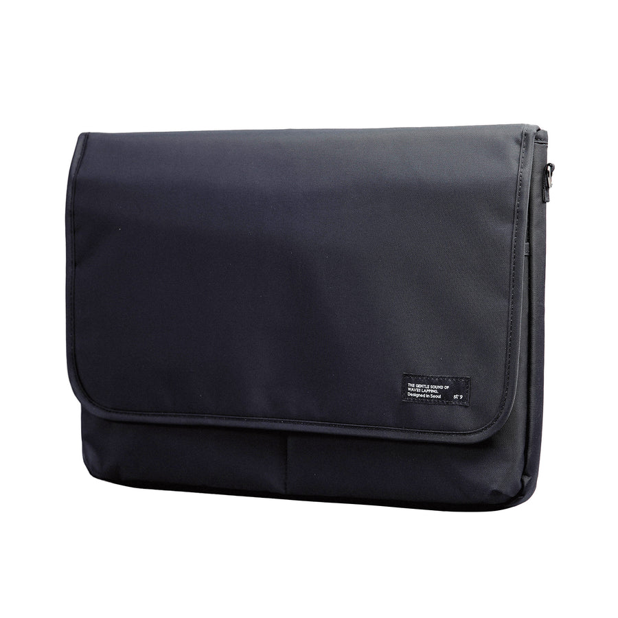 Large 15/15.6 inch Laptop Sleeve with Strap LATO - BLACK