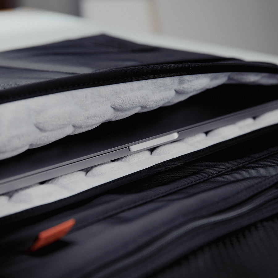 Large 15/15.6 inch Laptop Sleeve with Strap LATO - BLACK