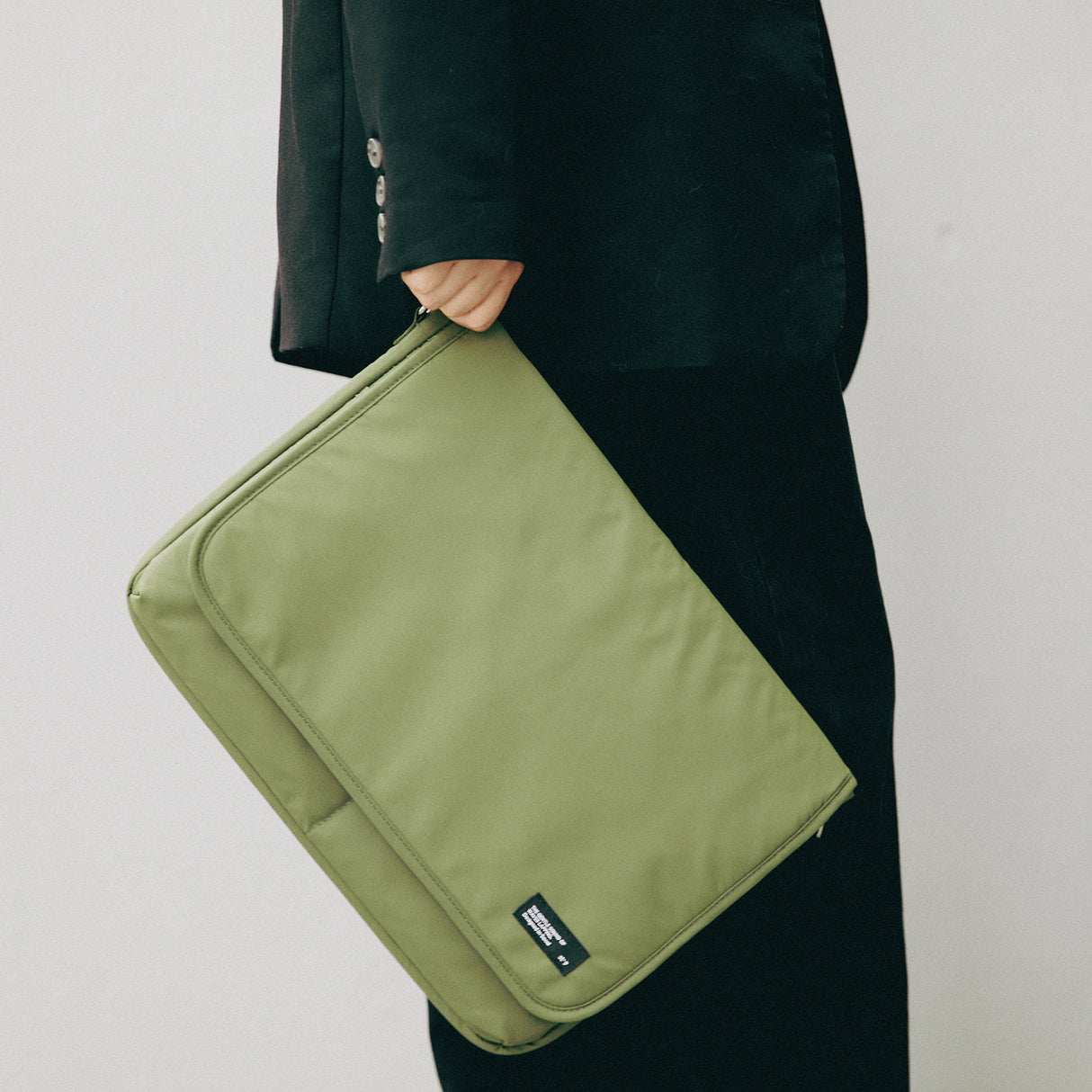 Large 15/15.6 inch Laptop Sleeve with Strap LATO - KHAKI