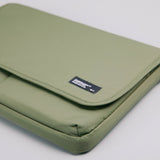 Large 15/15.6 inch Laptop Sleeve with Strap LATO - KHAKI - Top-Down View
