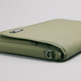 Large 15/15.6 inch Laptop Sleeve with Strap LATO - KHAKI - 45-Degree Angle