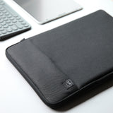 Large 15 inch Laptop Sleeve LUKE - BLACK - Side View