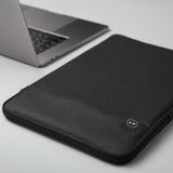 Large 15 inch Laptop Sleeve LUKE - BLACK - Rear View