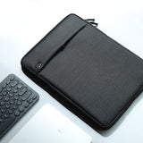 Medium 13 inch Laptop Sleeve LUKE - BLACK - Front View