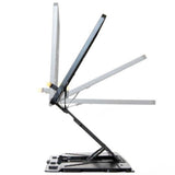 Adjustable Laptop Stand Foldable Tablet Book Holder - BLACK