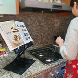 Adjustable Laptop Stand Foldable Tablet Book Holder - WHITE - Front View