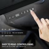 Fortia Corner Standing Desk, 1730W x 1730W x 750D, 3 Motors, 120kg Load, Sit to Stand Up Electric Height Adjustable, Black/White Frame - Extra Image