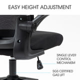 FORTIA Ergonomic Office Desk Chair, Lumbar Support, Mesh Fabric, Adjustable Headrest, Retractable Armrests, Black - Extra Image