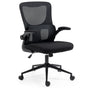 FORTIA Ergonomic Office Desk Chair, Lumbar Support, Mesh Fabric, Retractable Armrests, Black