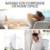 Fortia Ergonomic Office Desk Chair, Coolmesh Fabric, Adjustable Recline, Grey Mesh/White Frame - Extra Image