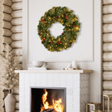 61cm Bristle Berry Christmas Wreath with Multi Functions Lights - Extra Image