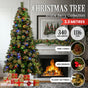 National Tree Company 2.3m Bristle Berry Multicolour Pre-Lit Christmas Tree with 1116 Tips