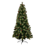 National Tree Company 2.3m Bristle Berry Multicolour Pre-Lit Christmas Tree with 1116 Tips