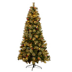 National Tree Company 2.3m Bristle Berry Multicolour Pre-Lit Christmas Tree with 1116 Tips