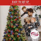 National Tree Company 2.3m Bristle Berry Multicolour Pre-Lit Christmas Tree with 1116 Tips