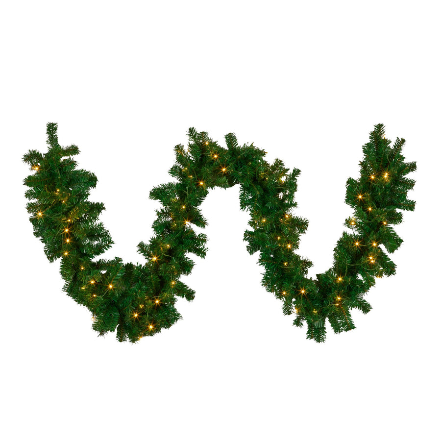 Christabelle Chadwick Green Pre-Lit Christmas Garland - 274cm