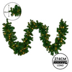 Christabelle Chadwick Green Pre-Lit Christmas Garland - 274cm