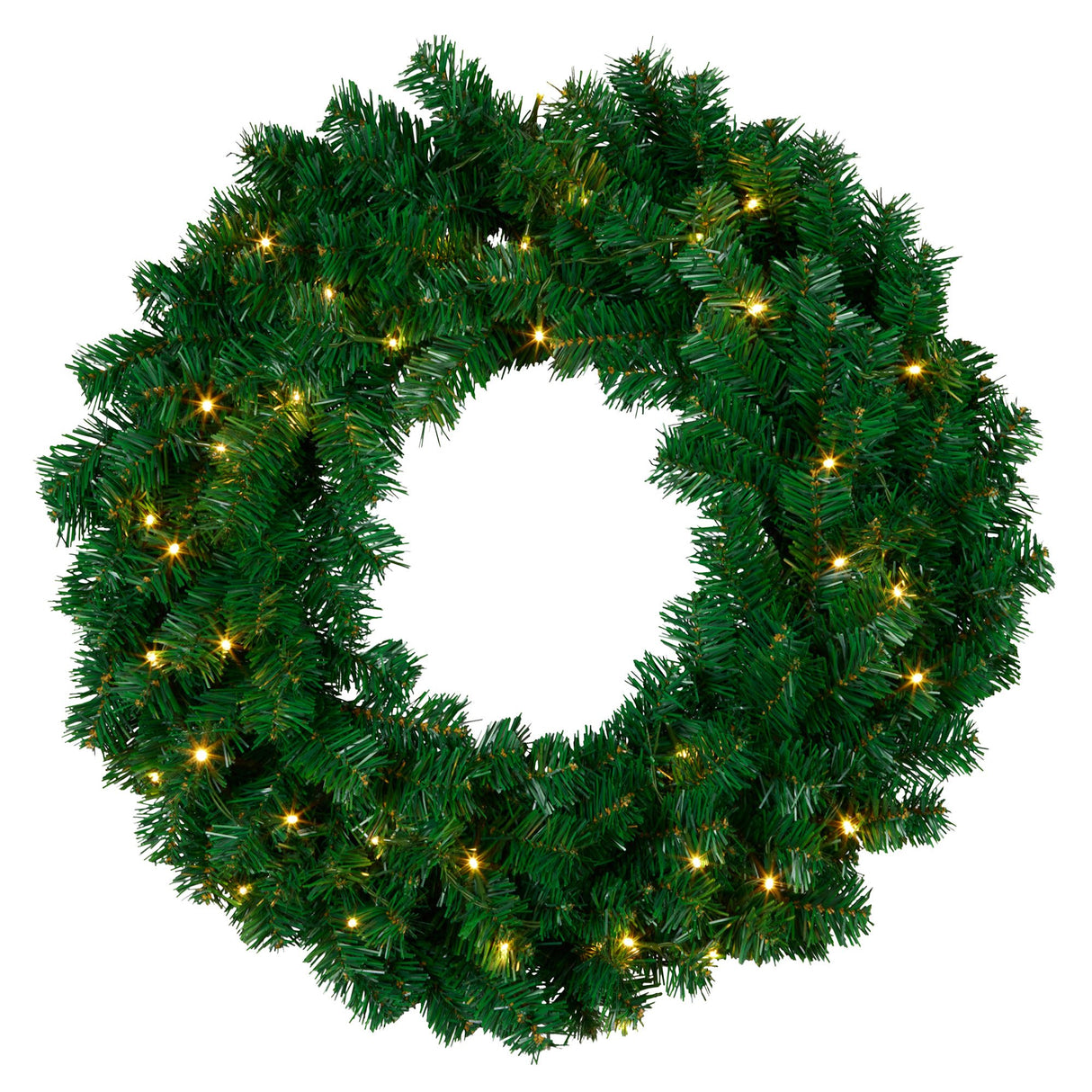 Chadwick Green Pre-Lit Christmas Wreath - 61cm