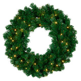 Chadwick Green Pre-Lit Christmas Wreath - 61cm