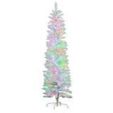 Christabelle Candy Floss White 1.8m Pre-Lit Multicolour Slim Christmas Tree - Front View