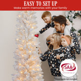 Christabelle Candy Floss White 1.8m Pre-Lit Multicolour Slim Christmas Tree - Extra Image