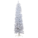 Christabelle Candy Floss White 1.8m Pre-Lit Multicolour Slim Christmas Tree - Side View