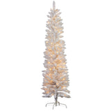 Christabelle Candy Floss White 1.8m Pre-Lit Multicolour Slim Christmas Tree