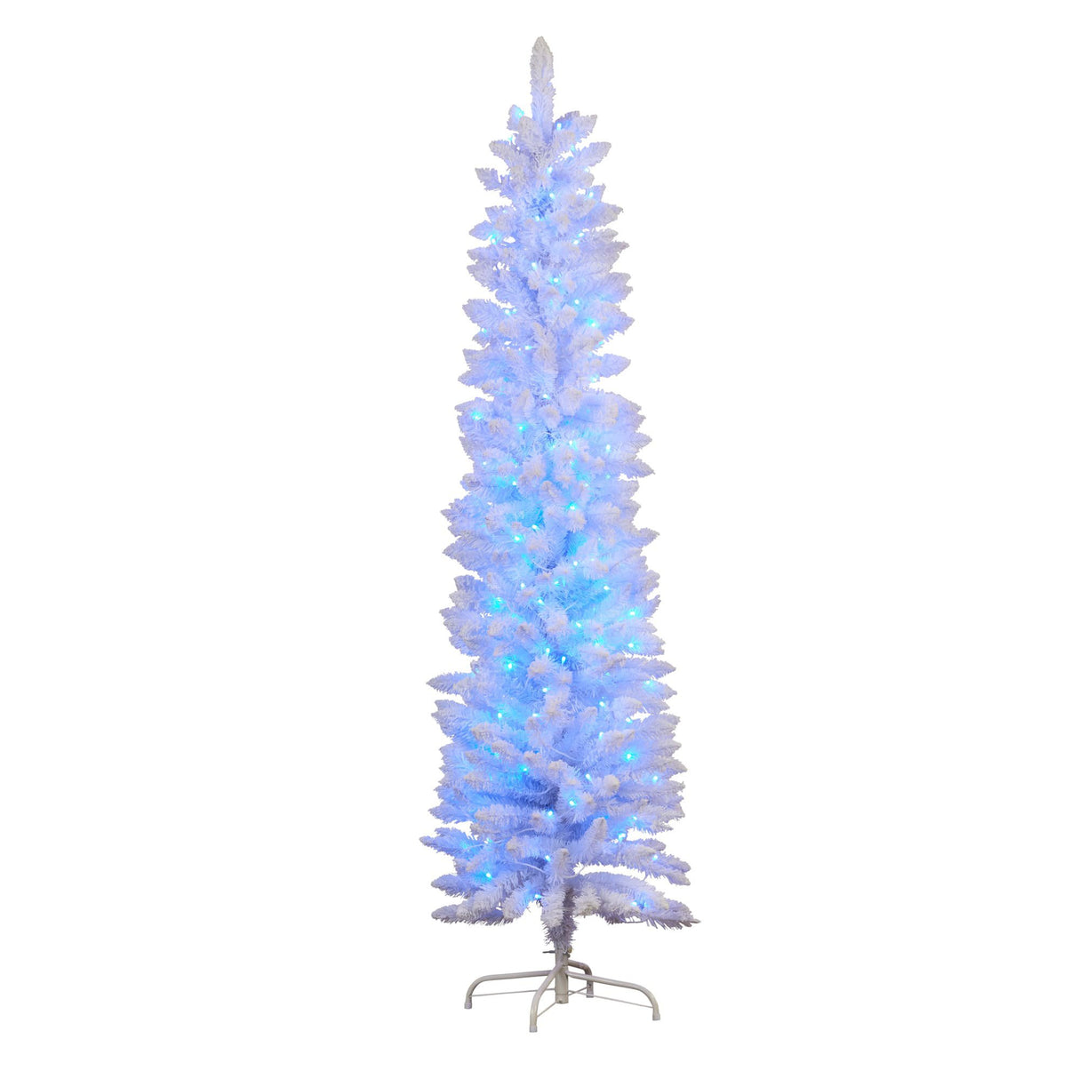 Christabelle Candy Floss White 1.8m Pre-Lit Multicolour Slim Christmas Tree