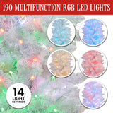 Christabelle Candy Floss White 1.8m Pre-Lit Multicolour Slim Christmas Tree