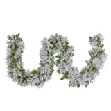 Christabelle Majestic Snow Prelit Christmas Garland - 274cm - Front View