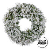 Christabelle Majestic Snow Christmas Wreath - 61cm