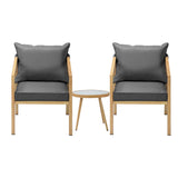Livsip Outdoor Bistro Set Patio Chairs&Table 3 PCS