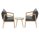 Livsip Outdoor Bistro Set Patio Chairs&Table 3 PCS - Front View