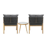 Livsip Outdoor Bistro Set Patio Chairs&Table 3 PCS - Top-Down View
