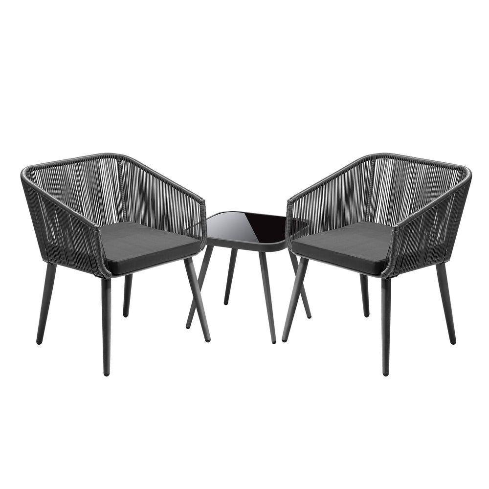 Livsip Outdoor Furniture Set Chairs&Side Table 3PCS