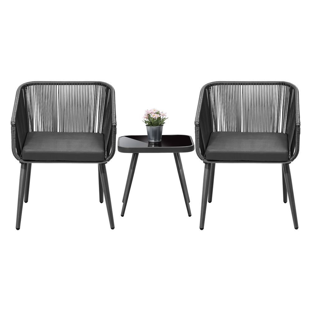 Livsip Outdoor Furniture Set Chairs&Side Table 3PCS