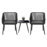 Livsip Outdoor Furniture Set Chairs&Side Table 3PCS - Close-Up Angle