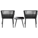 Livsip Outdoor Furniture Set Chairs&Side Table 3PCS - Rear View