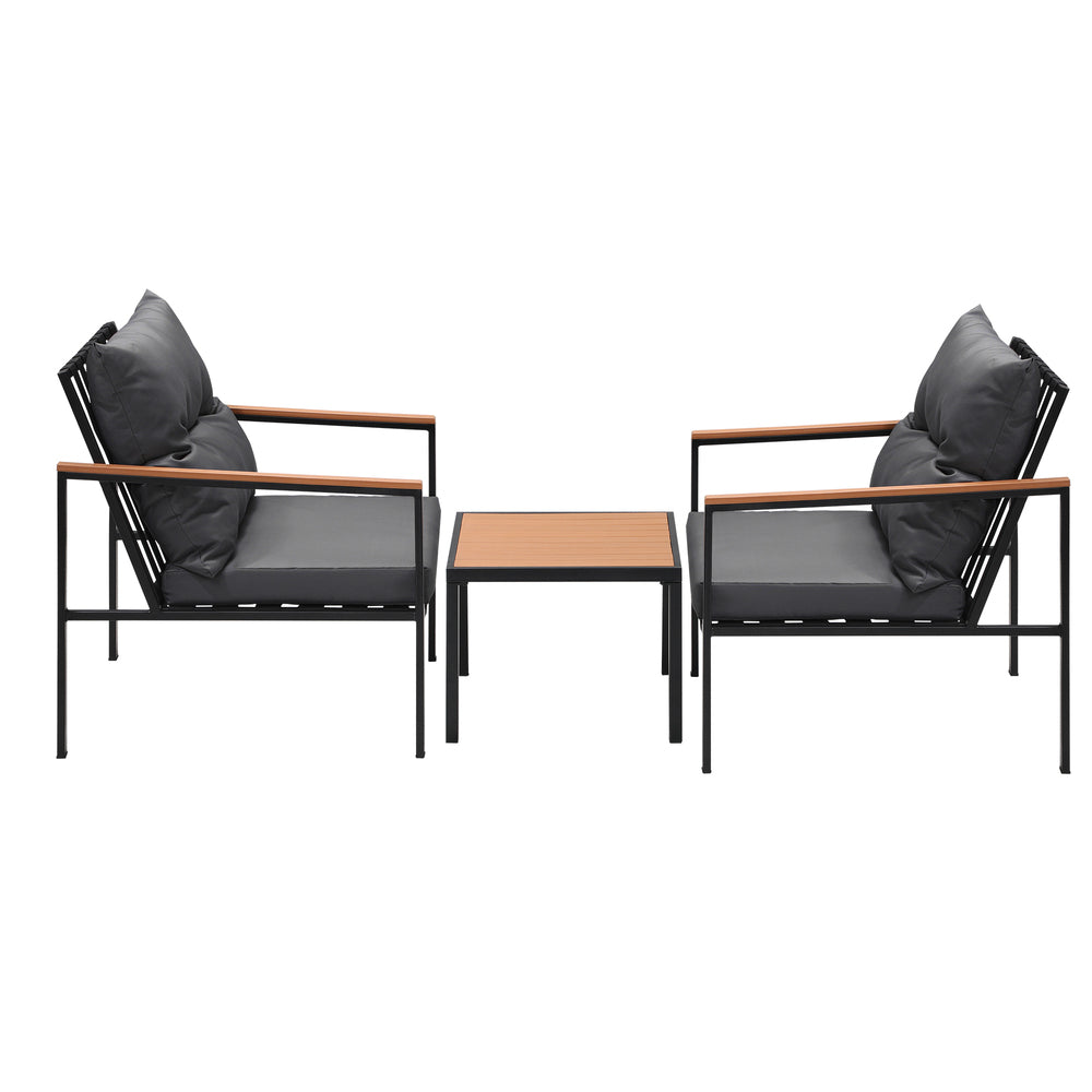 Livsip 3PCS Outdoor Set Armchairs&Table with Cushions