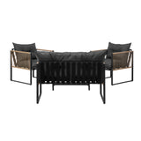 Livsip 4 PCS Outdoor Furniture Set Lounge Sofa Table Chairs