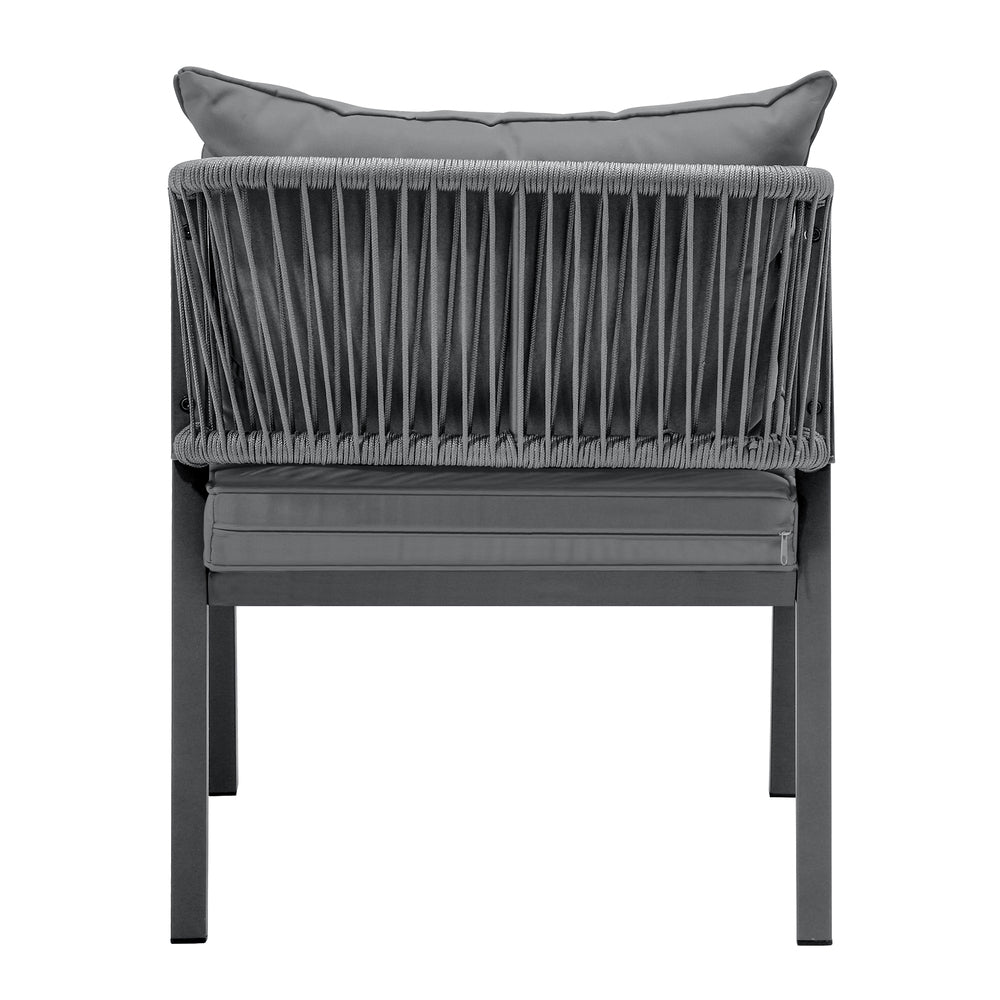 Livsip 2X Outdoor Chairs Steel Frame Padded Seat