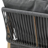 Livsip 2X Outdoor Armchairs with Padded Seat and Back Cushions