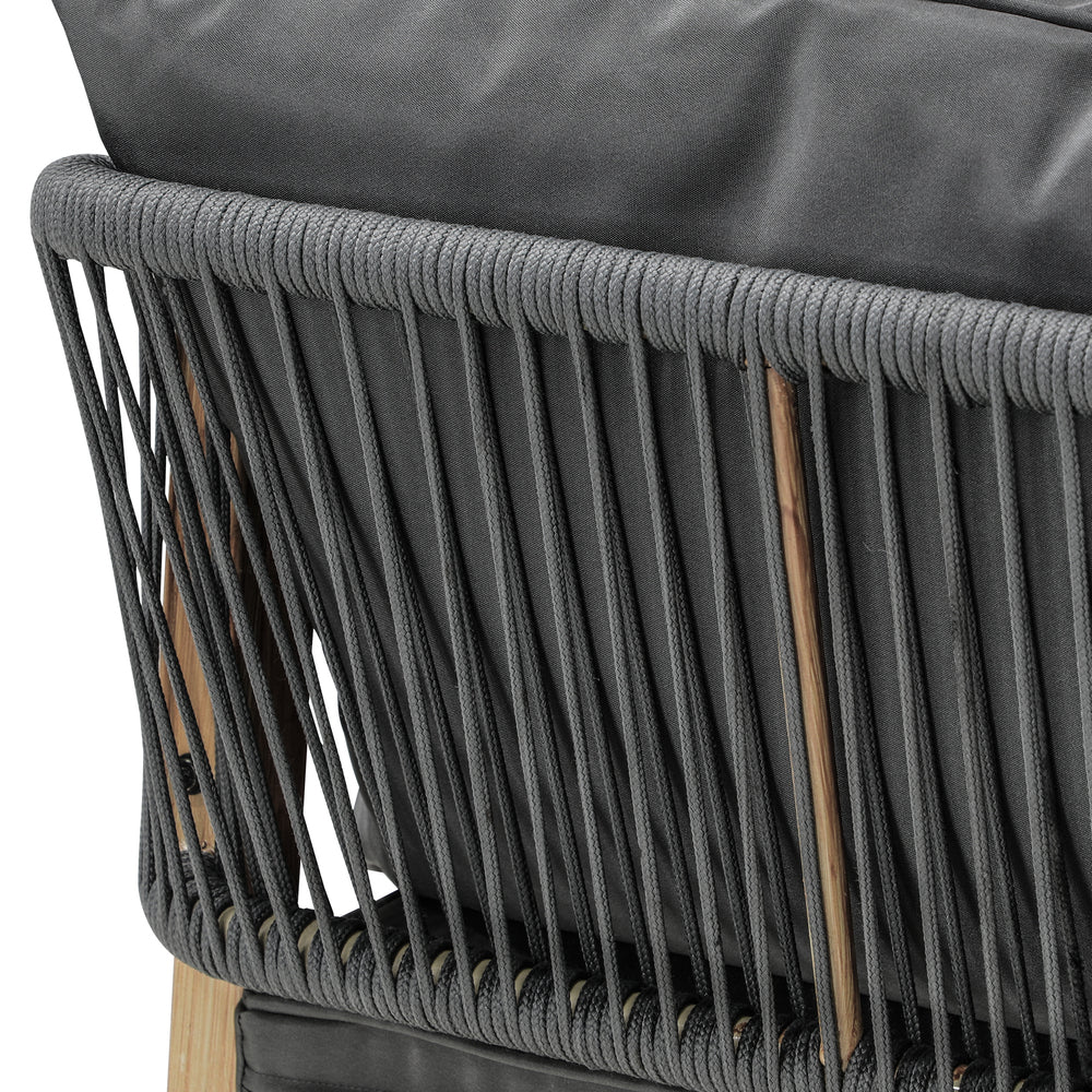 Livsip 2X Outdoor Armchairs with Padded Seat and Back Cushions