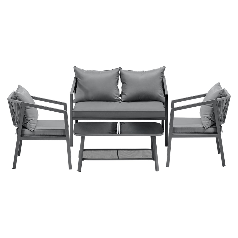 Livsip 2PCS Outdoor Furniture Set Sofa Chairs&Table