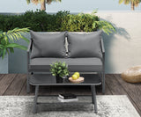 Livsip 2PCS Outdoor Furniture Set Sofa Chairs&Table - Side View