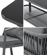 Livsip 2PCS Outdoor Furniture Set Sofa Chairs&Table - Rear View